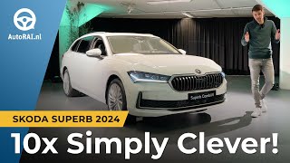 SKODA SUPERB 2024 10x Simply Clever  WALKAROUND  AutoRAI TV [upl. by Jannelle]