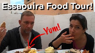 Essaouira Morocco Food Tour  Delicious Moroccan Street Food Seafood amp Breakfast in Essaouria [upl. by Ahsekel]