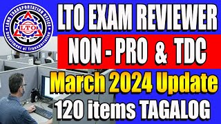 LTO EXAM REVIEWER 2024 TAGALOG VERSION FOR NON PROFESSIONAL DRIVERS LICENSE ltoexamreviewer [upl. by Anilram]