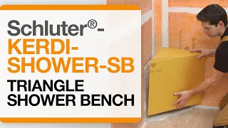 How to install a triangular shower bench Schluter®KERDIBOARDSB and KERDIKERSB [upl. by Niddala]