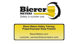 Bierer Meters Safety Training Short Clip ProperImproper Body Position [upl. by Aenotna]