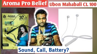 Aroma NB119 Pro BeliefUBon Mahabali 20 CL 100 Neckband Full Review Unboxing Comparison [upl. by Khoury]