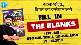 SSC  FILL IN THE BLANKS  113  120   PREVIOUS YEAR  KIRAN PUBLICATION  16950 [upl. by Casie571]