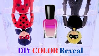 Miraculous Ladybug amp Cat Noir Nail Polish Color Change [upl. by Allbee912]