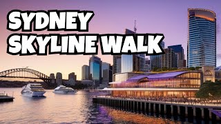 4K Sydney Walking Tour Barangaroo to Darling Harbour  Australias Iconic Skyscrapers [upl. by Noived495]