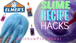 TESTING ELMERS SLIME RECIPE HACKS MAKE PERFECT SLIME EVERY TIME KID FRIENDLY amp NO BORAX [upl. by Amle]