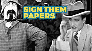 Hairbreadth Harry Sign Them Papers 1927 Silent Comedy Short Film [upl. by Niall]