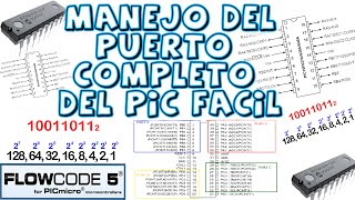 Manejo de Puertos con PIC Fácil  Flowcode sin saber programar 2 [upl. by Taub]