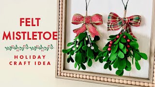 DIY EASY FELT MISTLETOE  HOLIDAY DECOR  FREE DIGITAL DOWNLOAD [upl. by Alfredo]