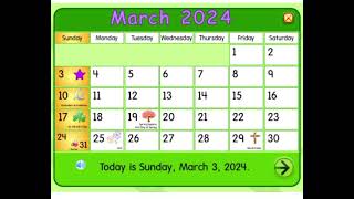 Starfall Calendar March 4 2024 [upl. by Hanser]