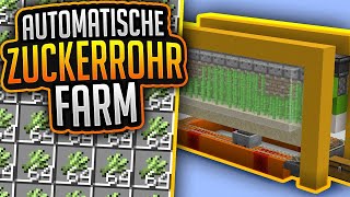 Wie baut man eine automatische Zuckerrohrfarm in Minecraft  Minecraft Tutorial [upl. by Dunaville]