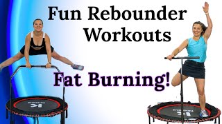 Rebounder Workouts for Weight Loss 25 Minute Low Impact Fat Burning Mini Trampoline Cardio Fitness [upl. by Bernadene]