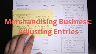 Merchandising Business Completing the Accounting Cycle Part 1  Adjusting Entries [upl. by Oxford]