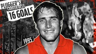 RARE FOOTAGE Plugger Lockett kicks careerhigh 16 goals  1995  AFL [upl. by Deenya552]