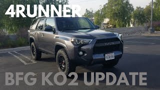 Toyota 4Runner SR5 4X4 BFG KO2 AllTerrain TA Tires Update [upl. by Edie657]