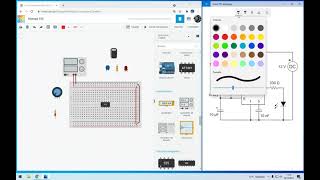 Astable 555 Tinkercad [upl. by Werdnaed]