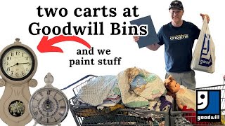 We Bought 2 Carts At The Goodwill Bins Vintage Quilts Books Cottage Home Decor [upl. by Hollah]