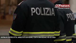 RAPINA IN CENTRO CITTA ARRESTATO UN 41ENNE FERITA UNA 63ENNE  05072024 [upl. by Yarled]