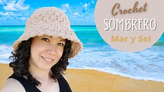 Sombrero a CROCHET  Mar y Sol [upl. by Nauqet]