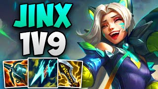 JINX 1V9 CARRY GAMEPLAY IN KOREAN CHALLENGER  CHALLENGER JINX ADC GAMEPLAY  Patch 147 S14 [upl. by Caz]