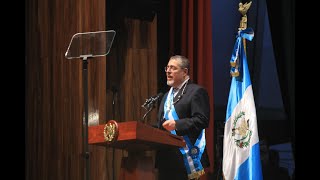 Bernardo ArÃ©valo da su primer discurso como presidente de Guatemala [upl. by Paradies]