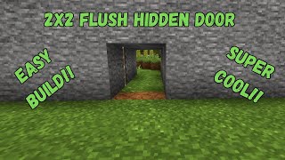 Minecraft Bedrock 120  Easy 2x2 Flush Piston Door Tutorial [upl. by Stavros669]