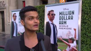 Million Dollar Arm Madhur Mittal quotDineshquot Movie Premiere Interview  ScreenSlam [upl. by Mushro]