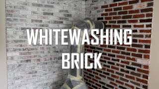 HOW TO WHITEWASH BRICK [upl. by Noteloc]