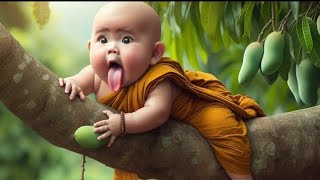 💗 cute baby little monk viral videos and subscribe my channel cola dabu Purulia comedy scenes 💗🤣😅 [upl. by Simonne70]