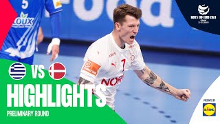 Denmark go past Greece  Greece vs Denmark  Highlights  Mens EHF EURO 2024 [upl. by Leticia]