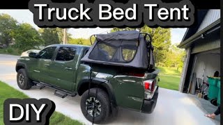 DIY Rooftop Tent  Truck bed tent  Kamp rite cot tent  Tacoma 2022 [upl. by Sawyere679]