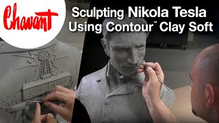 Sculpting a Bust of Nikola Tesla Using Contour Oil Based Clay [upl. by Aivan]