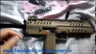 Airsoft  SMG8 WE GBB 6mm  EampG Comércio [upl. by Wald650]