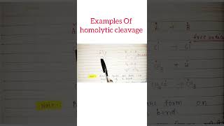 Examples of homolytic cleavage shorts mkschemistry [upl. by Akimad729]