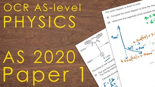 OCR A 2020 AS Paper 1  ASlevel Physics Past Paper [upl. by Bruckner]