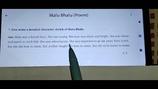 TOP SHORT Q7 Class 5th English poem Malu Bhalu like and subscribe the video [upl. by Jeddy]