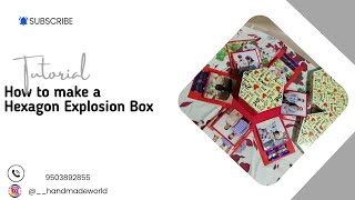 How To Make a Hexagon Explosion Box Handmade Gifts  Hexagon Base  Chocolate Explosion Box  diy [upl. by Aihset]