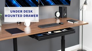 DESKDR33B Extra Long Under Desk Drawer by VIVO [upl. by Eehtomit957]