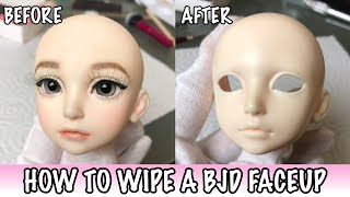 How to Remove a BJD Faceup  PeachMuffin BJD [upl. by Tania]