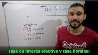 Matemáticas Financieras Tasas de interés efectiva y nominal [upl. by Hsirt]