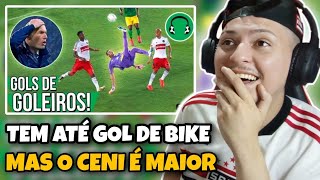 ♫ OS MELHORES GOLS DE GOLEIROS 😱 FutParódias  REACT [upl. by Eilraep]