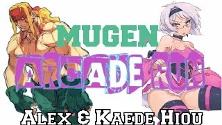 MUGEN Tag Team Run  Kaede Hiou amp Alex [upl. by Riek]