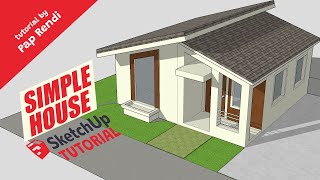 SketchUp Tutorial Build Simple House in 5 Minutes [upl. by Oah219]