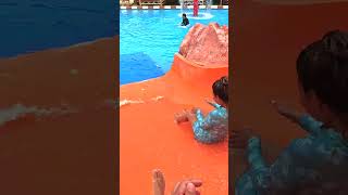 Orange 🍊 Water Slide 💦 at Splash Jungle Phuket 🇹🇭 [upl. by Edwin238]