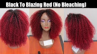 Experiment With Me Black To Blazing Red In One Step WOut Bleaching Using BLW Full Lace Wig [upl. by Asined552]