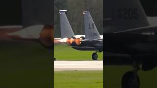 Lakenheath F15E Takes Off With 1 Long Burner shorts [upl. by Teyut]