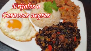 Como hacer FRIJOLES o CARAOTAS NEGRAS sin olla de presión  Paso a paso ❤👩🏽‍🍳 [upl. by Michaeline951]