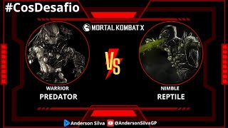 Mortal Kombat X Predador X Reptile Embate Selvagem VERY HARD Gameplay [upl. by Annais]