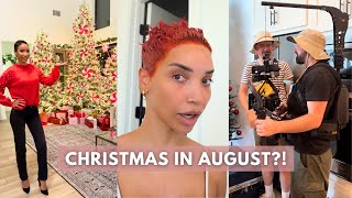 Weekly Vlog  Filming a MAJOR Holiday Commercial at my House with TONS of Christmas Decor 🎄✨ [upl. by Tterraj27]