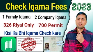 How to check iqama fees online  Check iqama fees 2023  iqama fees check karne ka tarika [upl. by Eelrefinnej]